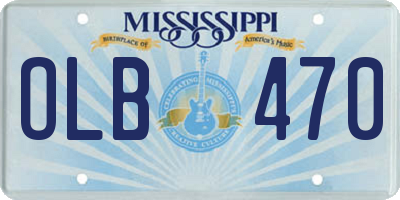 MS license plate OLB470