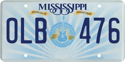 MS license plate OLB476