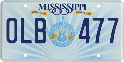 MS license plate OLB477