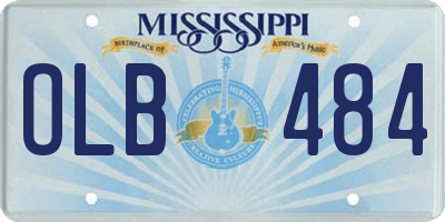 MS license plate OLB484