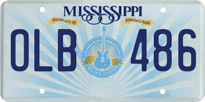 MS license plate OLB486