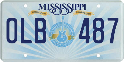 MS license plate OLB487