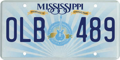 MS license plate OLB489
