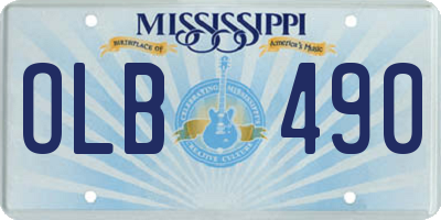 MS license plate OLB490