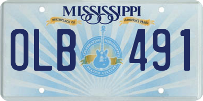MS license plate OLB491