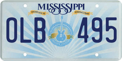 MS license plate OLB495