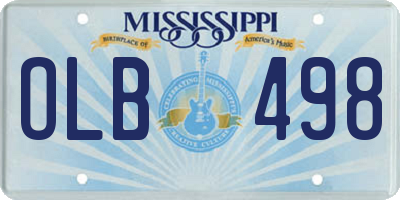 MS license plate OLB498