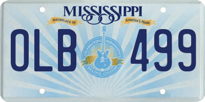 MS license plate OLB499