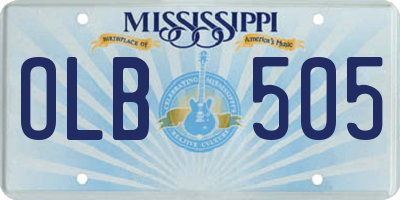 MS license plate OLB505