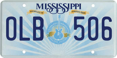 MS license plate OLB506