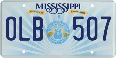MS license plate OLB507