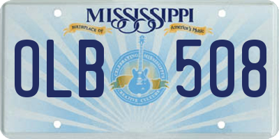 MS license plate OLB508