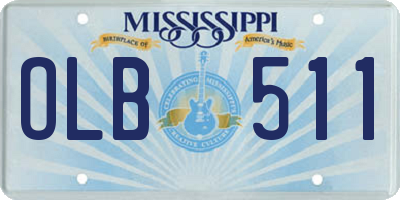 MS license plate OLB511