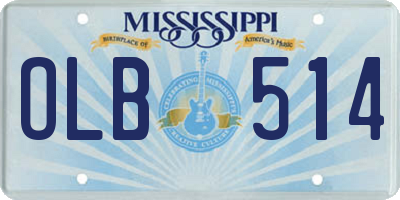 MS license plate OLB514