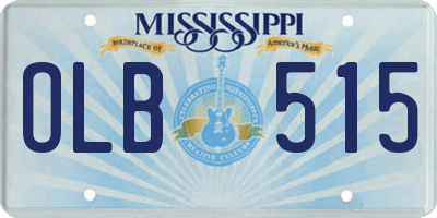 MS license plate OLB515