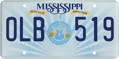 MS license plate OLB519