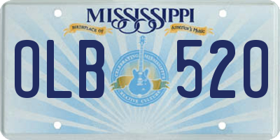 MS license plate OLB520