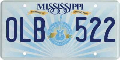 MS license plate OLB522