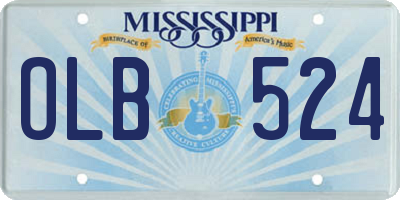 MS license plate OLB524