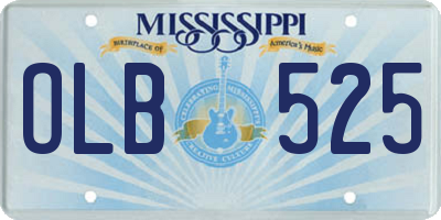 MS license plate OLB525