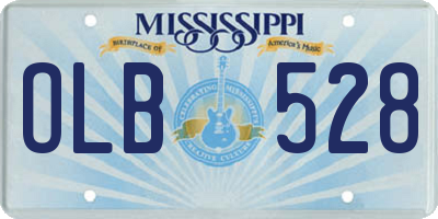 MS license plate OLB528