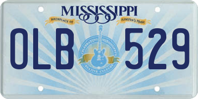 MS license plate OLB529