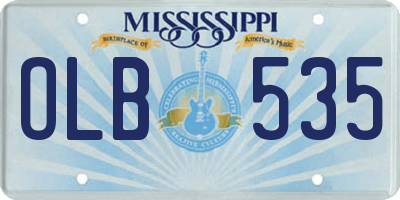 MS license plate OLB535