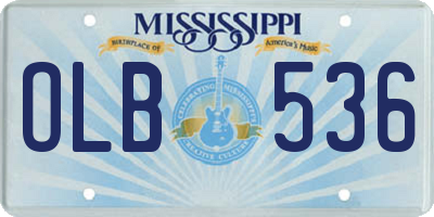 MS license plate OLB536