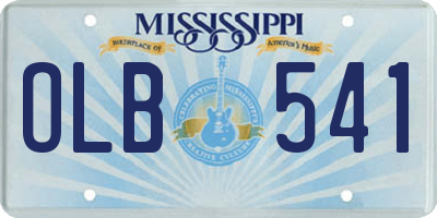 MS license plate OLB541