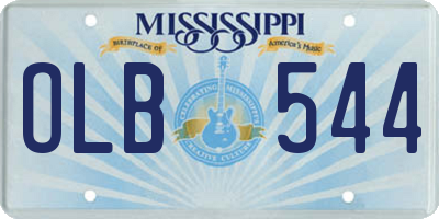MS license plate OLB544