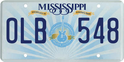 MS license plate OLB548