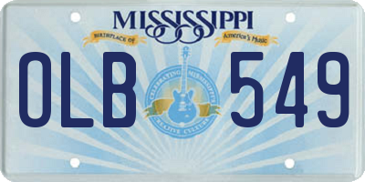MS license plate OLB549
