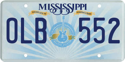 MS license plate OLB552