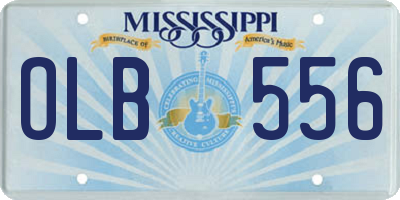 MS license plate OLB556
