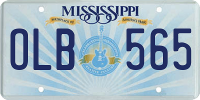 MS license plate OLB565