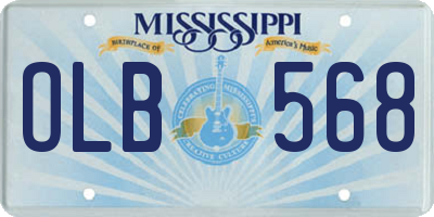 MS license plate OLB568