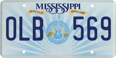 MS license plate OLB569