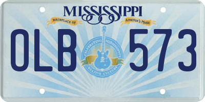 MS license plate OLB573