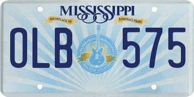 MS license plate OLB575