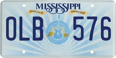 MS license plate OLB576