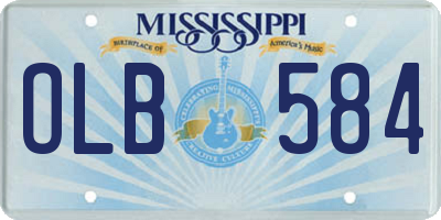 MS license plate OLB584