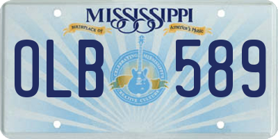 MS license plate OLB589