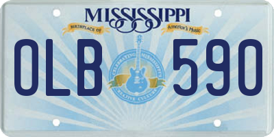 MS license plate OLB590