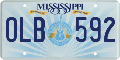 MS license plate OLB592