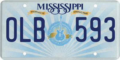 MS license plate OLB593