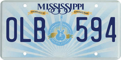 MS license plate OLB594