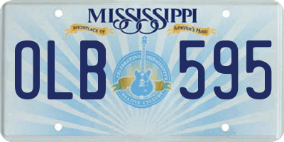 MS license plate OLB595