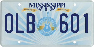 MS license plate OLB601