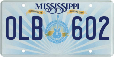 MS license plate OLB602