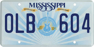 MS license plate OLB604